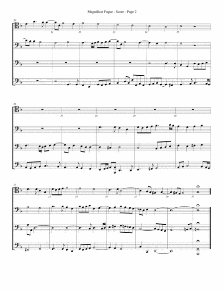 Magnificat Fugue No 7 For Trombone Or Low Brass Quartet Page 2