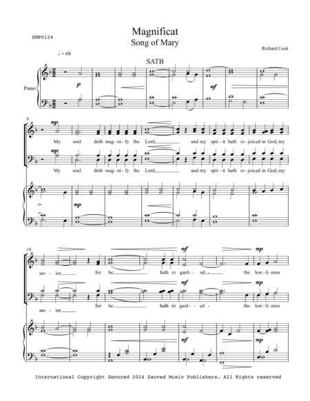 Magnificat Song Of Mary Satb Page 2