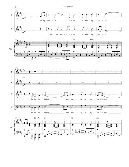 Magnificat Vocal Quartet Satb Page 2