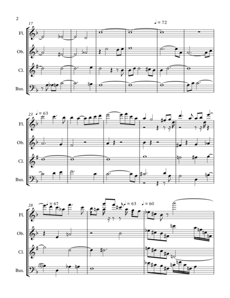 Mahler Wind Quartet Adagietto From Symphony No 5 Page 2