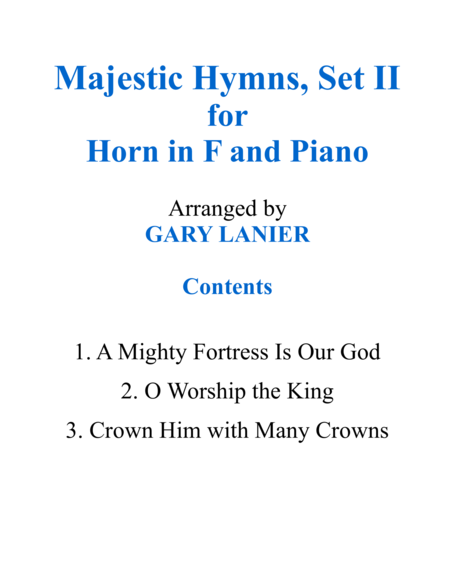 Majestic Hymns Set Ii Duets For Horn In F Piano Page 2