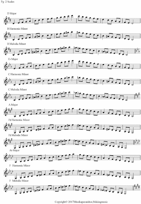 Major And Minor Scales 2 Octaves High Range Page 2