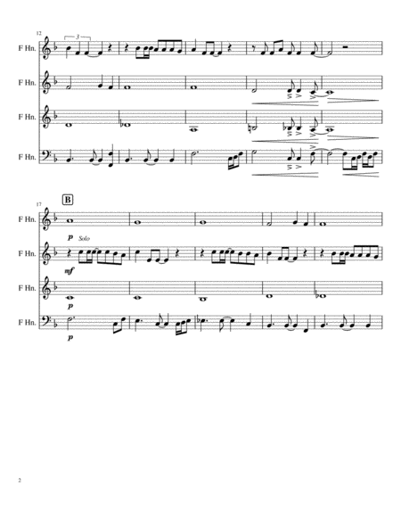 Make You Feel My Love For Horn Quartet Page 2