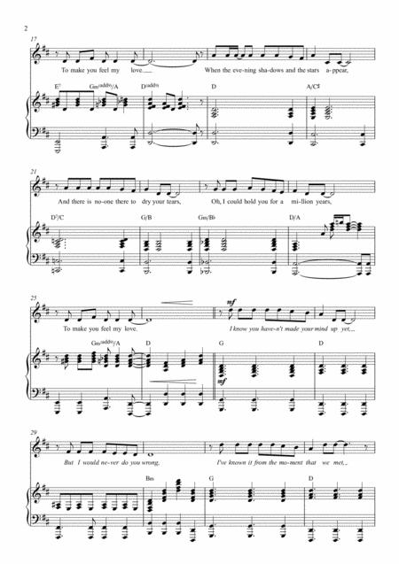 Make You Feel My Love Vocal Female And Piano Page 2