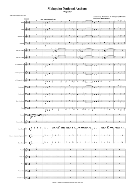 Malaysian National Anthem For Symphony Orchestra Page 2