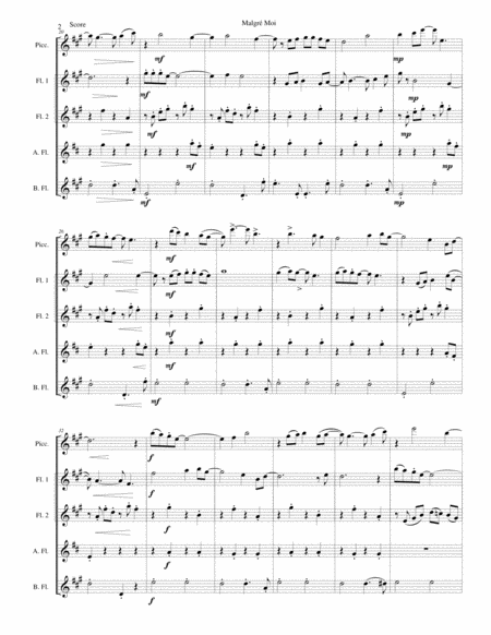 Malgr Moi For Flute Quintet With Piccolo Page 2