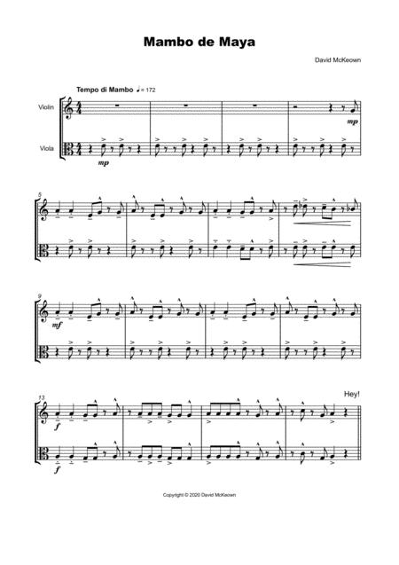 Mambo De Maya For Violin And Viola Duet Page 2