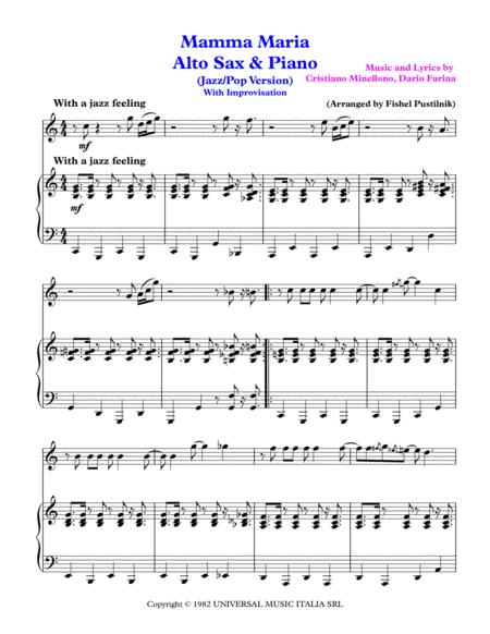 Mamma Maria With Improvisation For Alto Sax And Piano Video Page 2