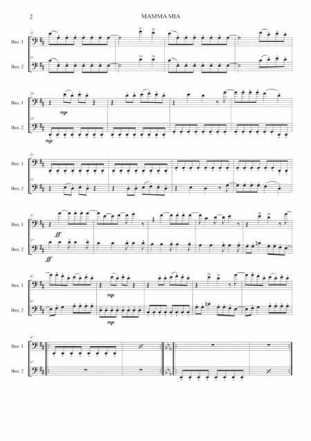 Mamma Mia Bassoon Duet Page 2