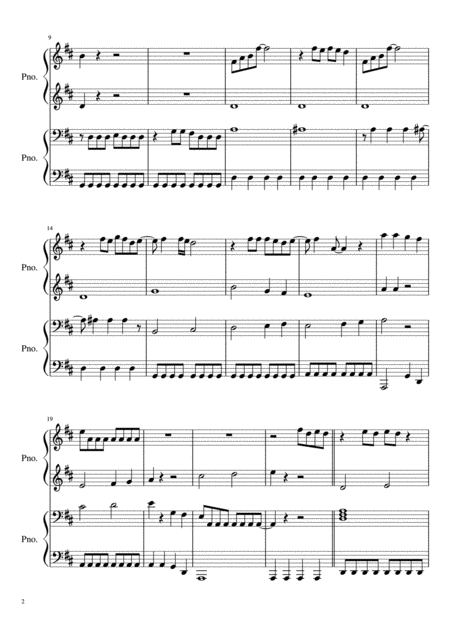Mamma Mia Piano Duet 1 Piano 4 Hands Page 2