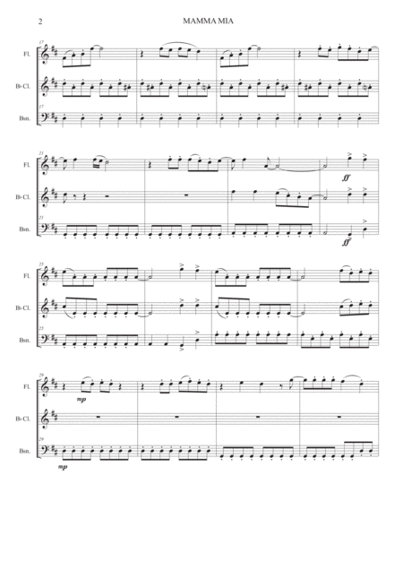 Mamma Mia Woodwind Trio Page 2