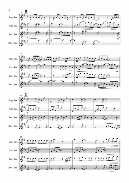 Man In The Mirror By Michael Jackson Saxophone Quartet Satb Page 2