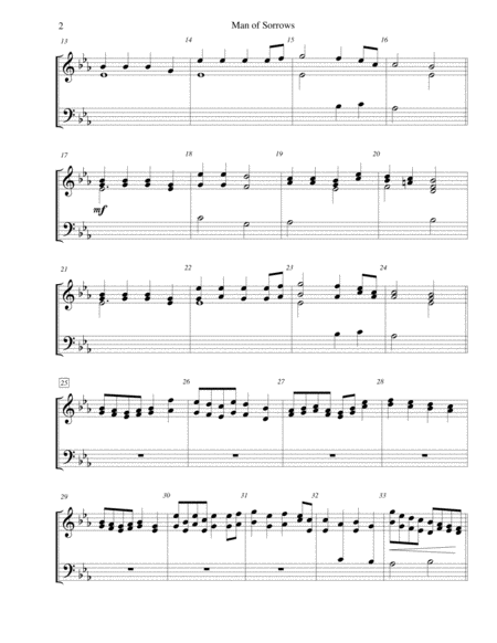 Man Of Sorrows Hallelujah What A Savior For 2 Octave Handbell Choir Page 2