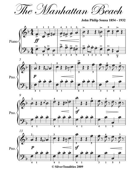 Manhattan Beach March Easy Piano Sheet Music Page 2