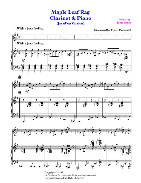 Maple Leaf Rag For Clarinet And Piano Video Page 2