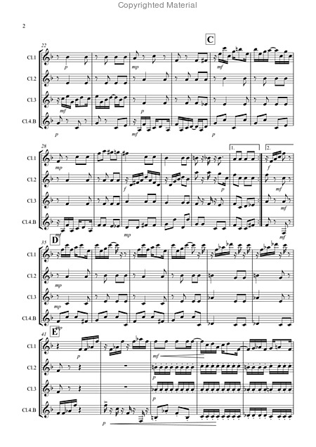Maple Leaf Rag For Clarinet Quartet Page 2
