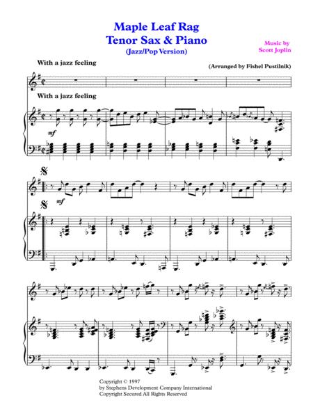 Maple Leaf Rag For Tenor Sax And Piano Video Page 2