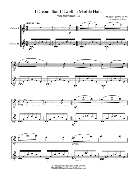 Marble Halls For Guitar Duo Page 2