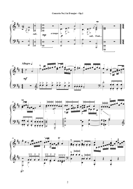 Marcello B Concerto No 1 In D Major Piano Version Page 2