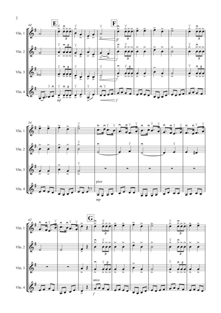 March Fantasia From The Nutcracker For Violin Quartet Page 2