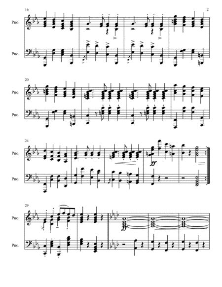 March From Holsts Suite Number 1 In Eb Arranged For Piano Page 2