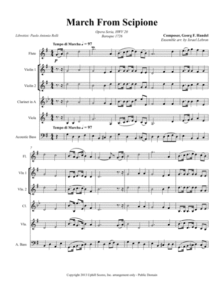 March From Scipione Opera Page 2