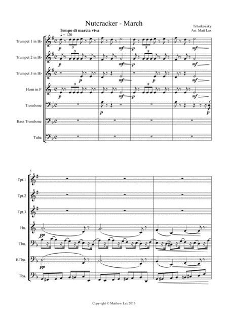 March From The Nutcracker Brass Septet Page 2