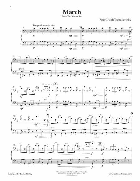 March From The Nutcracker For Cello Duet Bassoon Duet Or Cello And Bassoon Duet Music For Two Page 2