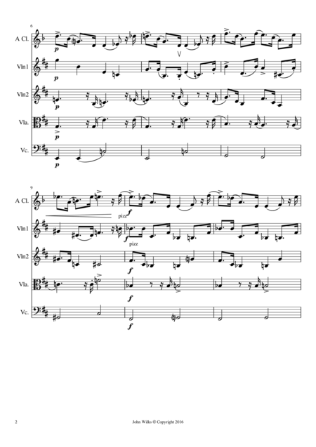 March Humoresque Clarinet Quintet Page 2