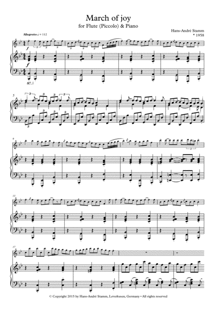 March Of Joy For Flute Piccolo And Piano Page 2