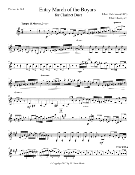 March Of The Boyars Clarinet Duet Page 2