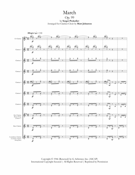 March Op 99 For Clarinet Choir Page 2