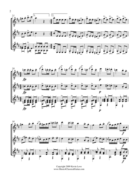 Marche Militaire Guitar Trio Score And Parts Page 2