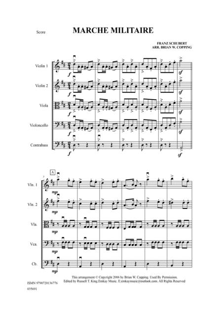 Marche Militaire String Quartet Page 2