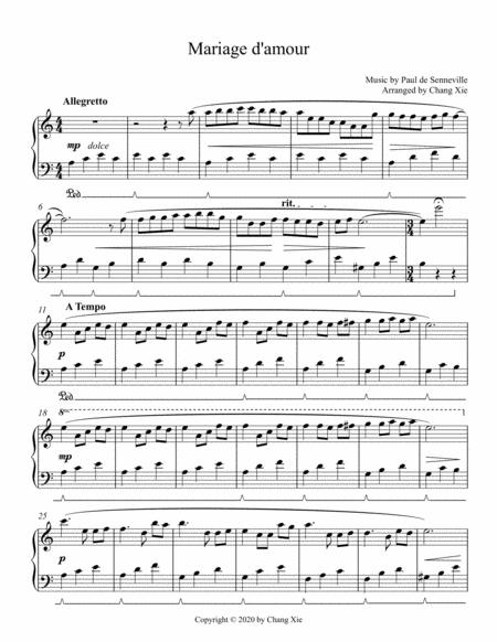 Mariage D Amour Piano Solo Easy Version Page 2