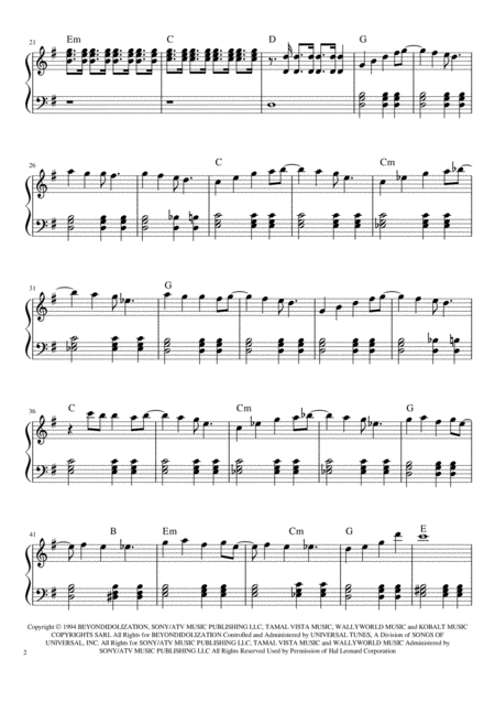 Mariah Carey All I Want For Christmas Is You Easy Piano Sheet Page 2
