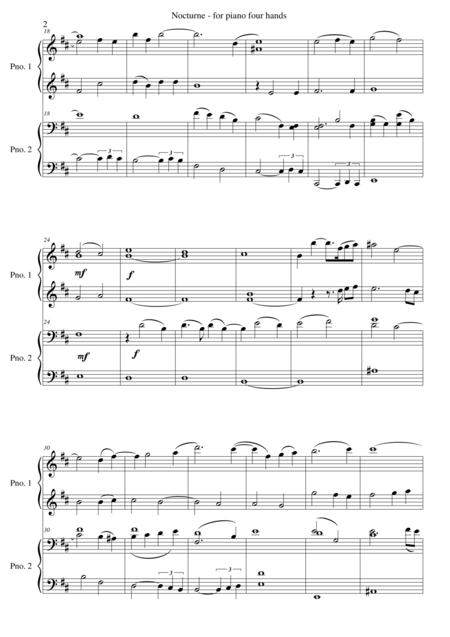 Marie For Shame For Piano 4 Hands Page 2