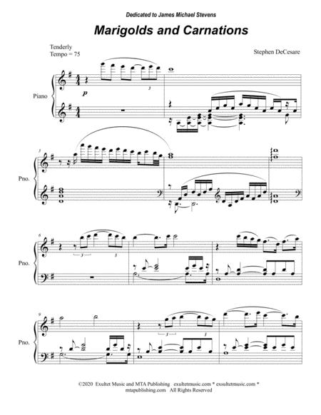Marigolds And Carnations Piano Solo Page 2