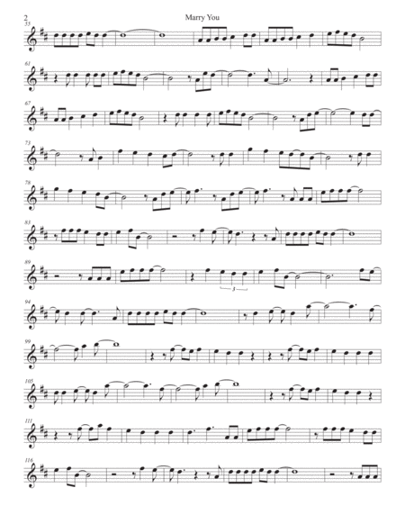 Marry You Alto Sax Page 2