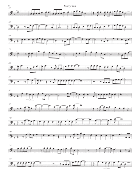 Marry You Original Key Cello Page 2