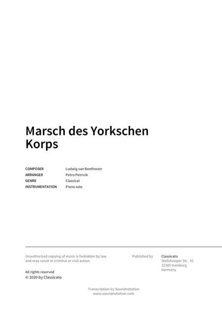 Marsch Des Yorkschen Korps Page 2