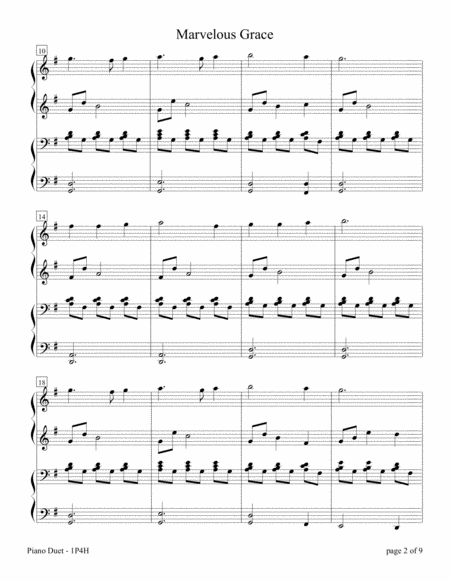 Marvelous Grace 1 Piano 4 Hands Duet Page 2