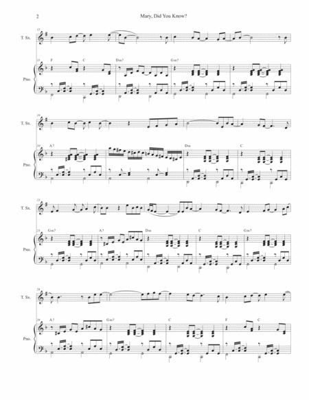 Mary Did You Know For Tenor Saxophone And Piano Page 2