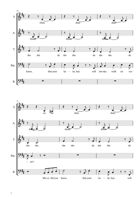 Mary Did You Know Pentatonix Acapella Arrangement Page 2