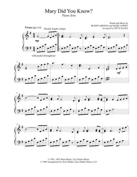 Mary Did You Know Piano Page 2