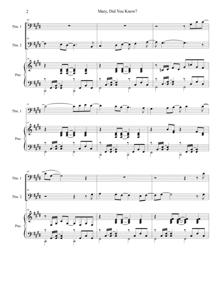 Mary Did You Know Trombone Duet Page 2