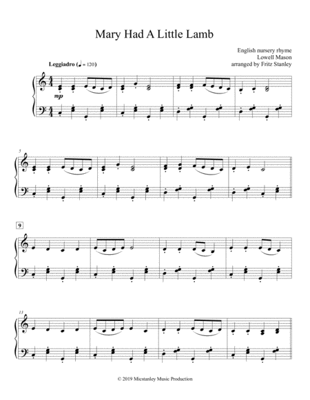 Mary Had A Little Lamb Piano Solo Page 2