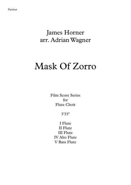 Mask Of Zorro James Horner Flute Choir Arr Adrian Wagner Page 2