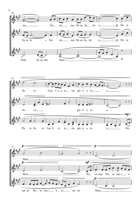 Mass Song Sanctus For Three Clarinets Page 2