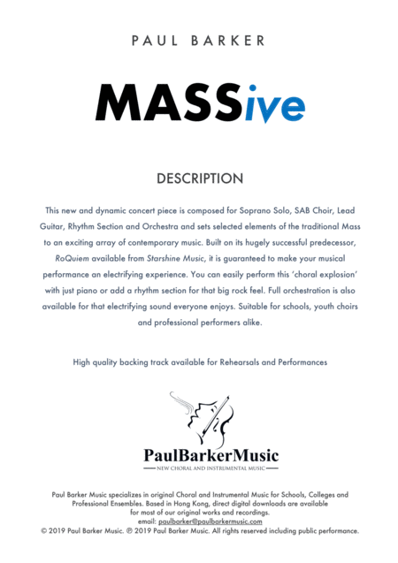 Massive A Mass In Rock Piano Vocal Score Page 2